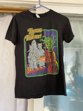 Trick or Treat! Black Halloween Graphic Tee